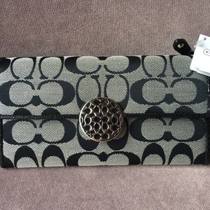 COACH Alexandra Signature Black Wallet (19-151)